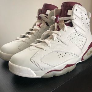 Air Jordan 6 Retro (Maroon and white)
